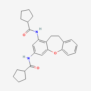 N,N'-10,11-dihydrodibenzo[b,f]oxepine-1,3-diyldicyclopentanecarboxamide