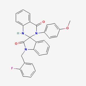 molecular formula C29H22FN3O3 B11478631 1-(2-fluorobenzyl)-3'-(4-methoxyphenyl)-1'H-spiro[indole-3,2'-quinazoline]-2,4'(1H,3'H)-dione 