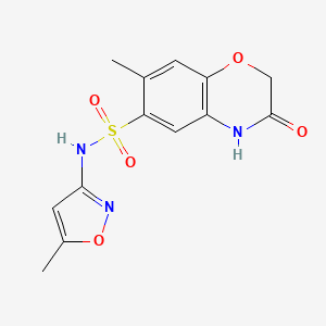 7-methyl-N-(5-methyl-1,2-oxazol-3-yl)-3-oxo-3,4-dihydro-2H-1,4-benzoxazine-6-sulfonamide