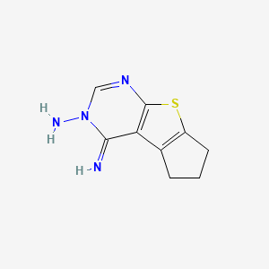 4-imino-6,7-dihydro-4H-cyclopenta[4,5]thieno[2,3-d]pyrimidin-3(5H)-amine