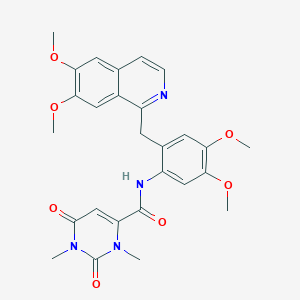 N-{2-[(6,7-dimethoxyisoquinolin-1-yl)methyl]-4,5-dimethoxyphenyl}-1,3-dimethyl-2,6-dioxo-1,2,3,6-tetrahydropyrimidine-4-carboxamide