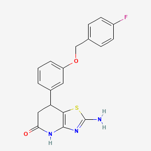 2-amino-7-{3-[(4-fluorobenzyl)oxy]phenyl}-6,7-dihydro[1,3]thiazolo[4,5-b]pyridin-5(4H)-one