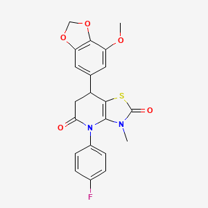 4-(4-fluorophenyl)-7-(7-methoxy-1,3-benzodioxol-5-yl)-3-methyl-6,7-dihydro[1,3]thiazolo[4,5-b]pyridine-2,5(3H,4H)-dione