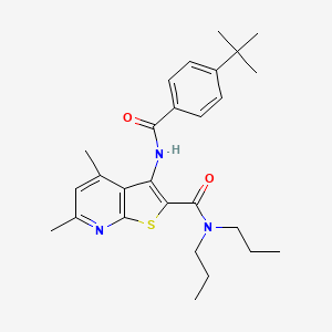 3-{[(4-tert-butylphenyl)carbonyl]amino}-4,6-dimethyl-N,N-dipropylthieno[2,3-b]pyridine-2-carboxamide