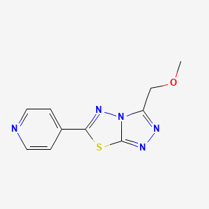 molecular formula C10H9N5OS B11478698 3-(Methoxymethyl)-6-(pyridin-4-yl)[1,2,4]triazolo[3,4-b][1,3,4]thiadiazole 