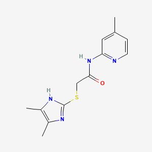 2-[(4,5-dimethyl-1H-imidazol-2-yl)sulfanyl]-N-(4-methylpyridin-2-yl)acetamide