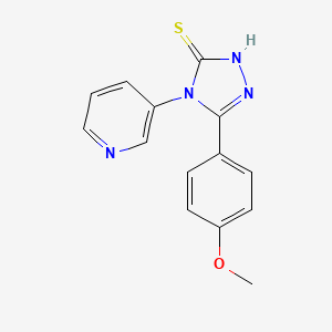 molecular formula C14H12N4OS B11478707 5-(4-methoxyphenyl)-4-(pyridin-3-yl)-4H-1,2,4-triazole-3-thiol 