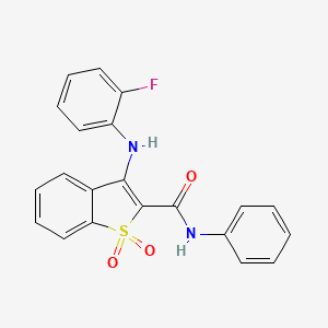 3-[(2-fluorophenyl)amino]-N-phenyl-1-benzothiophene-2-carboxamide 1,1-dioxide