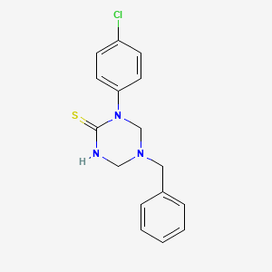 5-Benzyl-1-(4-chlorophenyl)-1,3,5-triazinane-2-thione