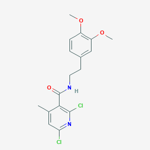 2,6-dichloro-N-[2-(3,4-dimethoxyphenyl)ethyl]-4-methylpyridine-3-carboxamide