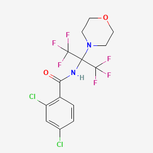 2,4-dichloro-N-[1,1,1,3,3,3-hexafluoro-2-(morpholin-4-yl)propan-2-yl]benzamide