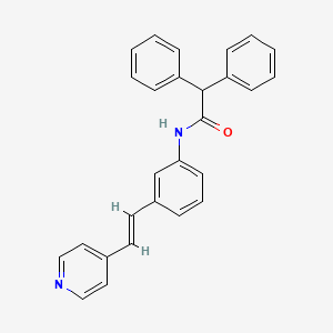 2,2-diphenyl-N-{3-[(E)-2-(pyridin-4-yl)ethenyl]phenyl}acetamide