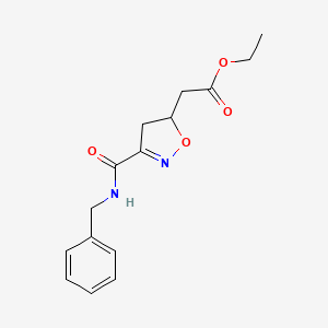 Ethyl 4,5-dihydro-3-[[(phenylmethyl)amino]carbonyl]-5-isoxazoleacetate