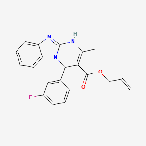 molecular formula C21H18FN3O2 B11478889 Allyl 4-(3-fluorophenyl)-2-methyl-1,4-dihydropyrimido[1,2-a][1,3]benzimidazole-3-carboxylate 