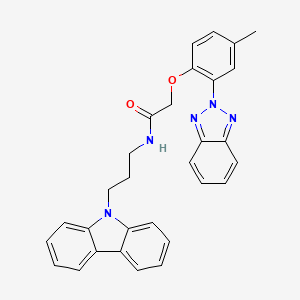 2-[2-(2H-benzotriazol-2-yl)-4-methylphenoxy]-N-[3-(9H-carbazol-9-yl)propyl]acetamide