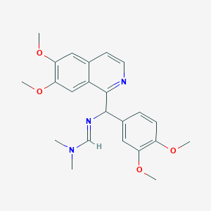 molecular formula C23H27N3O4 B11478914 N'-[(6,7-dimethoxyisoquinolin-1-yl)(3,4-dimethoxyphenyl)methyl]-N,N-dimethylimidoformamide 