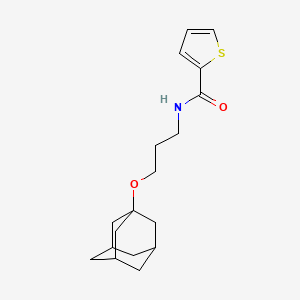 molecular formula C18H25NO2S B11478933 2-Thiophenecarboxamide, N-[3-(tricyclo[3.3.1.1(3,7)]dec-1-yloxy)propyl]- 