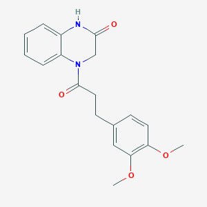 2(1H)-Quinoxalinone, 4-[3-(3,4-dimethoxyphenyl)-1-oxopropyl]-3,4-dihydro-