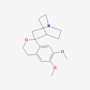 molecular formula C17H23NO3 B11478994 6',7'-Dimethoxy-3',4'-dihydrospiro[4-azabicyclo[2.2.2]octane-2,1'-isochromene] 