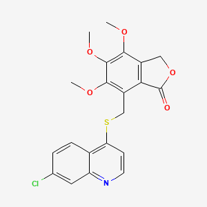 7-{[(7-chloroquinolin-4-yl)sulfanyl]methyl}-4,5,6-trimethoxy-2-benzofuran-1(3H)-one