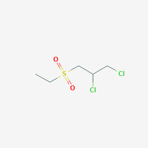 molecular formula C5H10Cl2O2S B11479020 1,2-Dichloro-3-(ethylsulfonyl)propane 