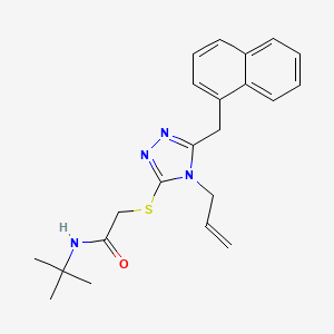 N-tert-butyl-2-{[5-(naphthalen-1-ylmethyl)-4-(prop-2-en-1-yl)-4H-1,2,4-triazol-3-yl]sulfanyl}acetamide