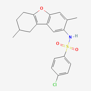 4-chloro-N-(3,8-dimethyl-6,7,8,9-tetrahydrodibenzo[b,d]furan-2-yl)benzenesulfonamide