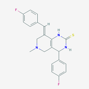 molecular formula C21H19F2N3S B11479063 (8E)-8-(4-fluorobenzylidene)-4-(4-fluorophenyl)-6-methyl-3,4,5,6,7,8-hexahydropyrido[4,3-d]pyrimidine-2(1H)-thione 