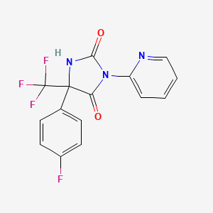 5-(4-Fluorophenyl)-3-(pyridin-2-yl)-5-(trifluoromethyl)imidazolidine-2,4-dione