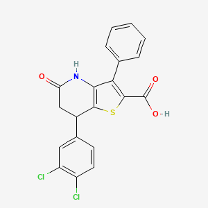 7-(3,4-Dichlorophenyl)-5-oxo-3-phenyl-4,5,6,7-tetrahydrothieno[3,2-b]pyridine-2-carboxylic acid