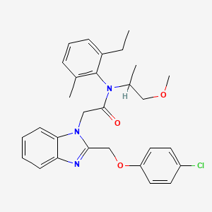 2-{2-[(4-chlorophenoxy)methyl]-1H-benzimidazol-1-yl}-N-(2-ethyl-6-methylphenyl)-N-(1-methoxypropan-2-yl)acetamide