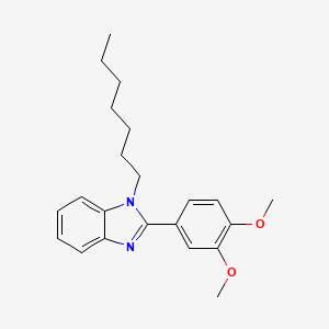 2-(3,4-dimethoxyphenyl)-1-heptyl-1H-benzimidazole