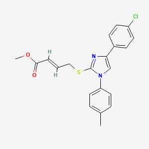 methyl (2E)-4-{[4-(4-chlorophenyl)-1-(4-methylphenyl)-1H-imidazol-2-yl]sulfanyl}but-2-enoate