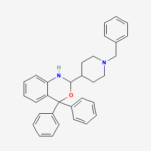 molecular formula C32H32N2O B11479125 2-(1-benzylpiperidin-4-yl)-4,4-diphenyl-1,4-dihydro-2H-3,1-benzoxazine 