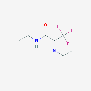 molecular formula C9H15F3N2O B11479171 (2Z)-3,3,3-trifluoro-N-(propan-2-yl)-2-(propan-2-ylimino)propanamide 