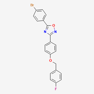 5-(4-Bromophenyl)-3-{4-[(4-fluorobenzyl)oxy]phenyl}-1,2,4-oxadiazole