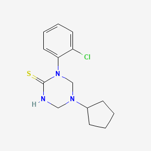 1-(2-Chlorophenyl)-5-cyclopentyl-1,3,5-triazinane-2-thione