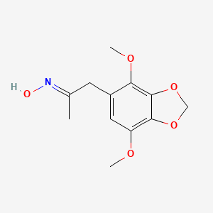 molecular formula C12H15NO5 B11479196 1-(4,7-Dimethoxy-1,3-benzodioxol-5-yl)acetone oxime 