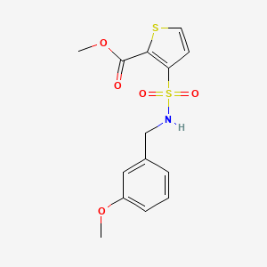 molecular formula C14H15NO5S2 B11479204 Methyl 3-[(3-methoxybenzyl)sulfamoyl]thiophene-2-carboxylate 