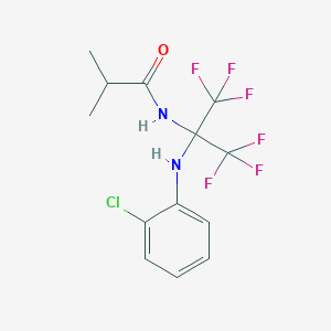 N-{2-[(2-chlorophenyl)amino]-1,1,1,3,3,3-hexafluoropropan-2-yl}-2-methylpropanamide