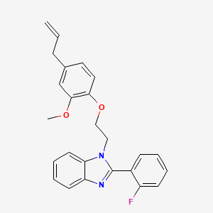 2-(2-fluorophenyl)-1-{2-[2-methoxy-4-(prop-2-en-1-yl)phenoxy]ethyl}-1H-benzimidazole