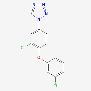 molecular formula C13H8Cl2N4O B11479250 1-[3-chloro-4-(3-chlorophenoxy)phenyl]-1H-tetrazole 