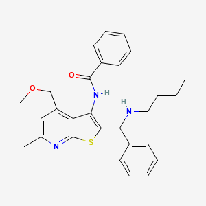 N-{2-[(butylamino)(phenyl)methyl]-4-(methoxymethyl)-6-methylthieno[2,3-b]pyridin-3-yl}benzamide