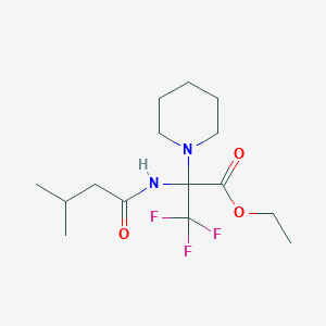 1-Pyridineacetic acid, hexahydro-alpha-[(3-methyl-1-oxobutyl)amino]-alpha-(trifluoromethyl)-, ethyl ester