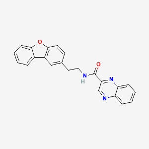 molecular formula C23H17N3O2 B11479346 N-(2-dibenzo[b,d]furan-2-ylethyl)quinoxaline-2-carboxamide 