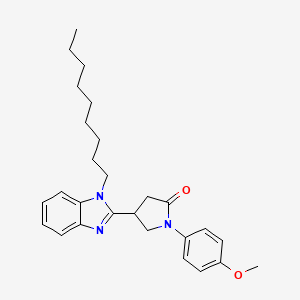 1-(4-methoxyphenyl)-4-(1-nonyl-1H-benzimidazol-2-yl)pyrrolidin-2-one