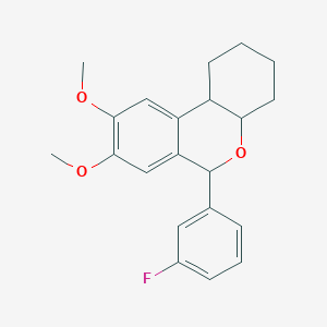 6-(3-fluorophenyl)-8,9-dimethoxy-2,3,4,4a,6,10b-hexahydro-1H-benzo[c]chromene