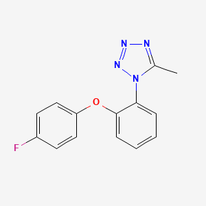 molecular formula C14H11FN4O B11479413 1-[2-(4-fluorophenoxy)phenyl]-5-methyl-1H-tetrazole 