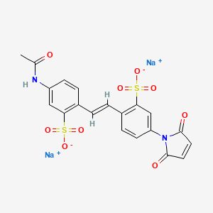 molecular formula C20H14N2Na2O9S2 B1147942 Sodium 5-acetamido-2-(4-(2,5-dioxo-2,5-dihydro-1H-pyrrol-1-yl)-2-sulfonatostyryl)benzenesulfonate CAS No. 175171-43-4