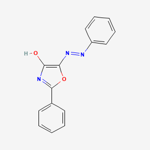 molecular formula C15H11N3O2 B11479424 4,5-Oxazoledione, 2-phenyl-, 5-(phenylhydrazone) 